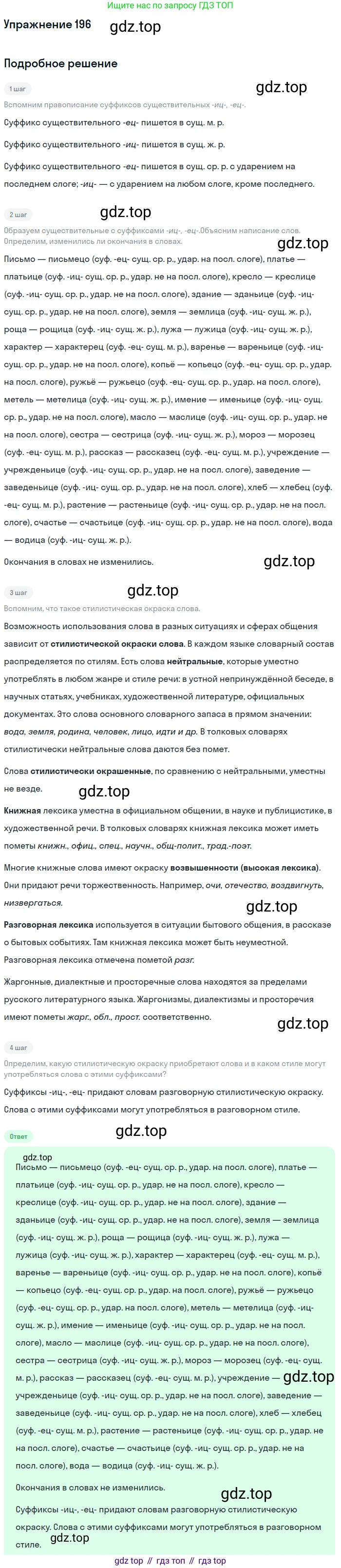 Русский язык, 10-11 класс Учебник, авторы: Гольцова Нина Григорьевна, Шамшин Игорь Викторович, Мищерина Марина Алексеевна, издательство Русское слово, Москва, 2022, белого цвета, Часть 1, страница 183, номер 196, Решение 2
