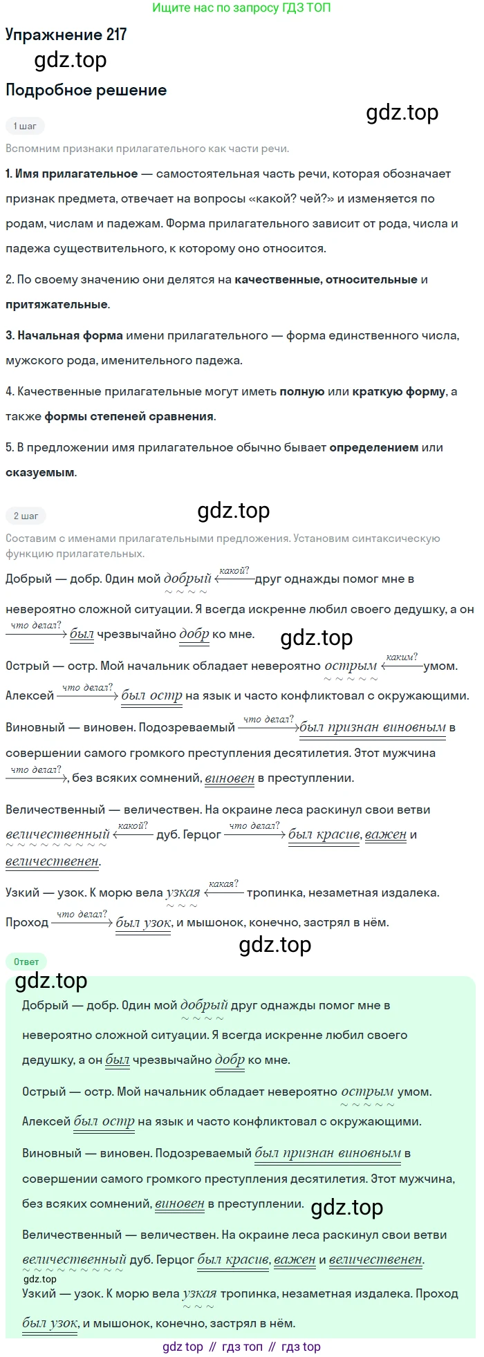 Русский язык, 10-11 класс Учебник, авторы: Гольцова Нина Григорьевна, Шамшин Игорь Викторович, Мищерина Марина Алексеевна, издательство Русское слово, Москва, 2022, белого цвета, Часть 1, страница 205, номер 217, Решение 2