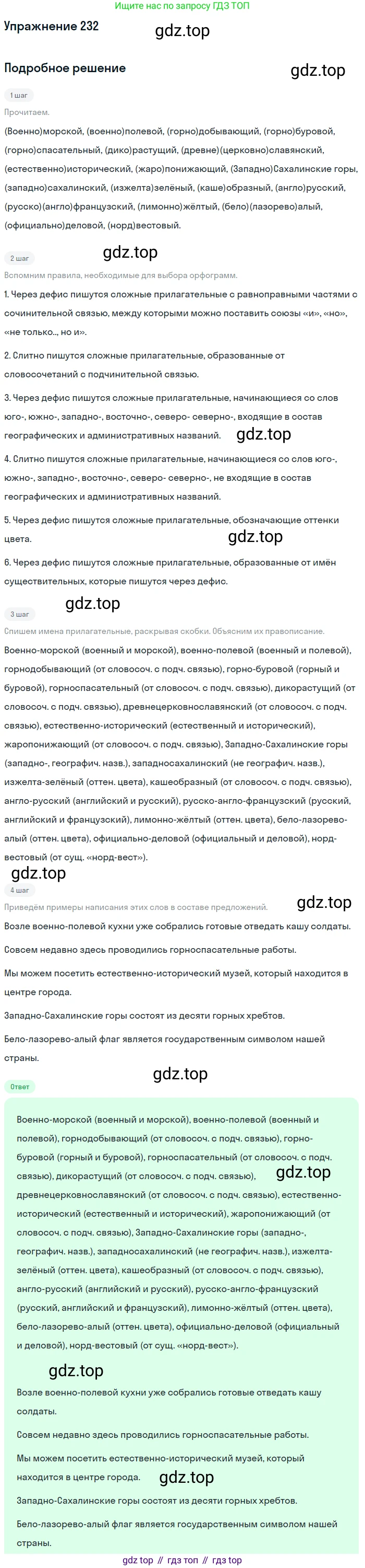 Русский язык, 10-11 класс Учебник, авторы: Гольцова Нина Григорьевна, Шамшин Игорь Викторович, Мищерина Марина Алексеевна, издательство Русское слово, Москва, 2022, белого цвета, Часть 1, страница 217, номер 232, Решение 2