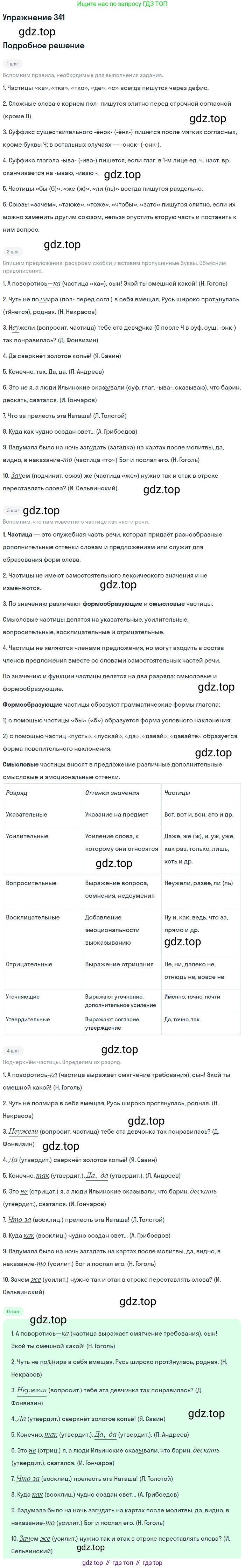 Русский язык, 10-11 класс Учебник, авторы: Гольцова Нина Григорьевна, Шамшин Игорь Викторович, Мищерина Марина Алексеевна, издательство Русское слово, Москва, 2022, белого цвета, Часть 1, страница 320, номер 341, Решение 2