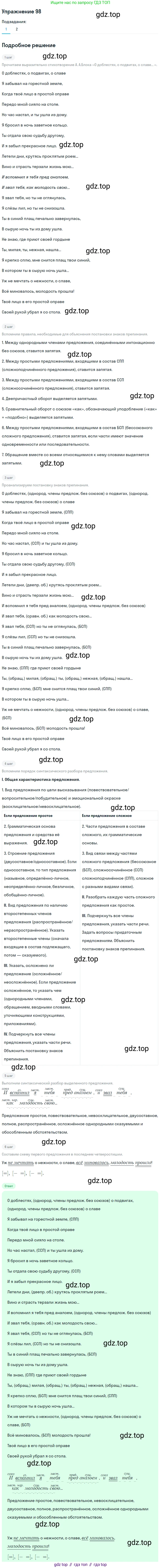 Русский язык, 10-11 класс Учебник, авторы: Гольцова Нина Григорьевна, Шамшин Игорь Викторович, Мищерина Марина Алексеевна, издательство Русское слово, Москва, 2022, белого цвета, Часть 2, страница 135, номер 98, Решение 2