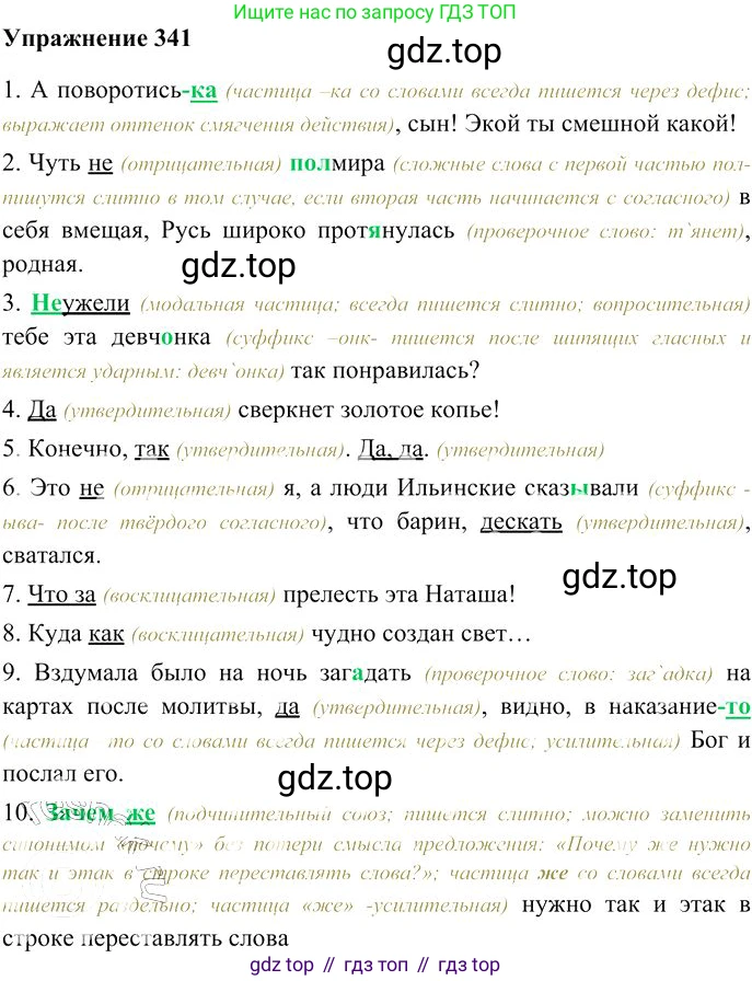 Русский язык, 10-11 класс Учебник, авторы: Гольцова Нина Григорьевна, Шамшин Игорь Викторович, Мищерина Марина Алексеевна, издательство Русское слово, Москва, 2022, белого цвета, Часть 1, страница 320, номер 341, Решение 3