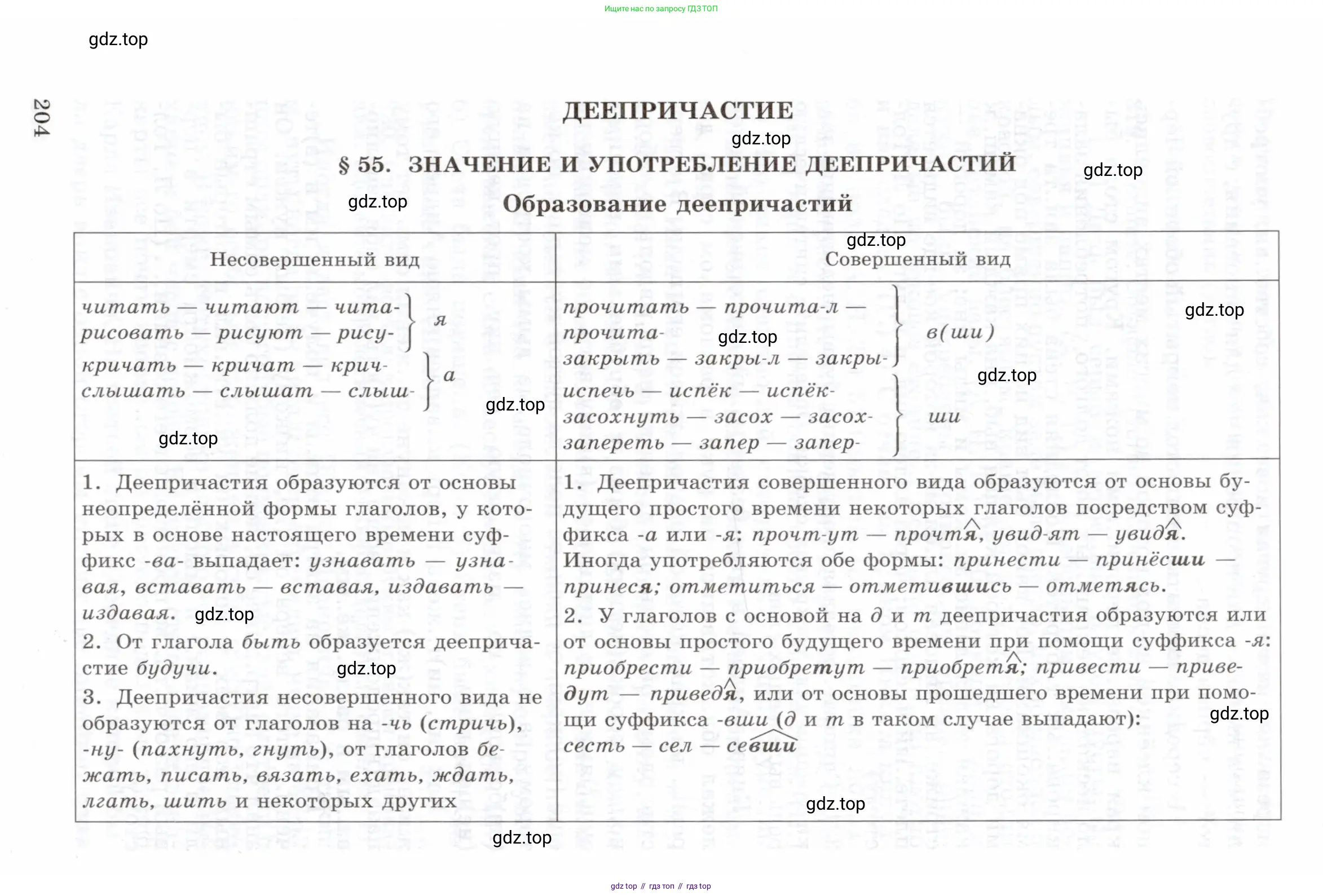 Русский язык, 10-11 класс Учебник, авторы: Греков Василий Фёдорович, Крючков Сергей Ефимович, Чешко Лев Антонович, Николина Наталия Анатольевна, Богданова Галина Александровна, издательство Просвещение, Москва, 2015, бежевого цвета, страница 204