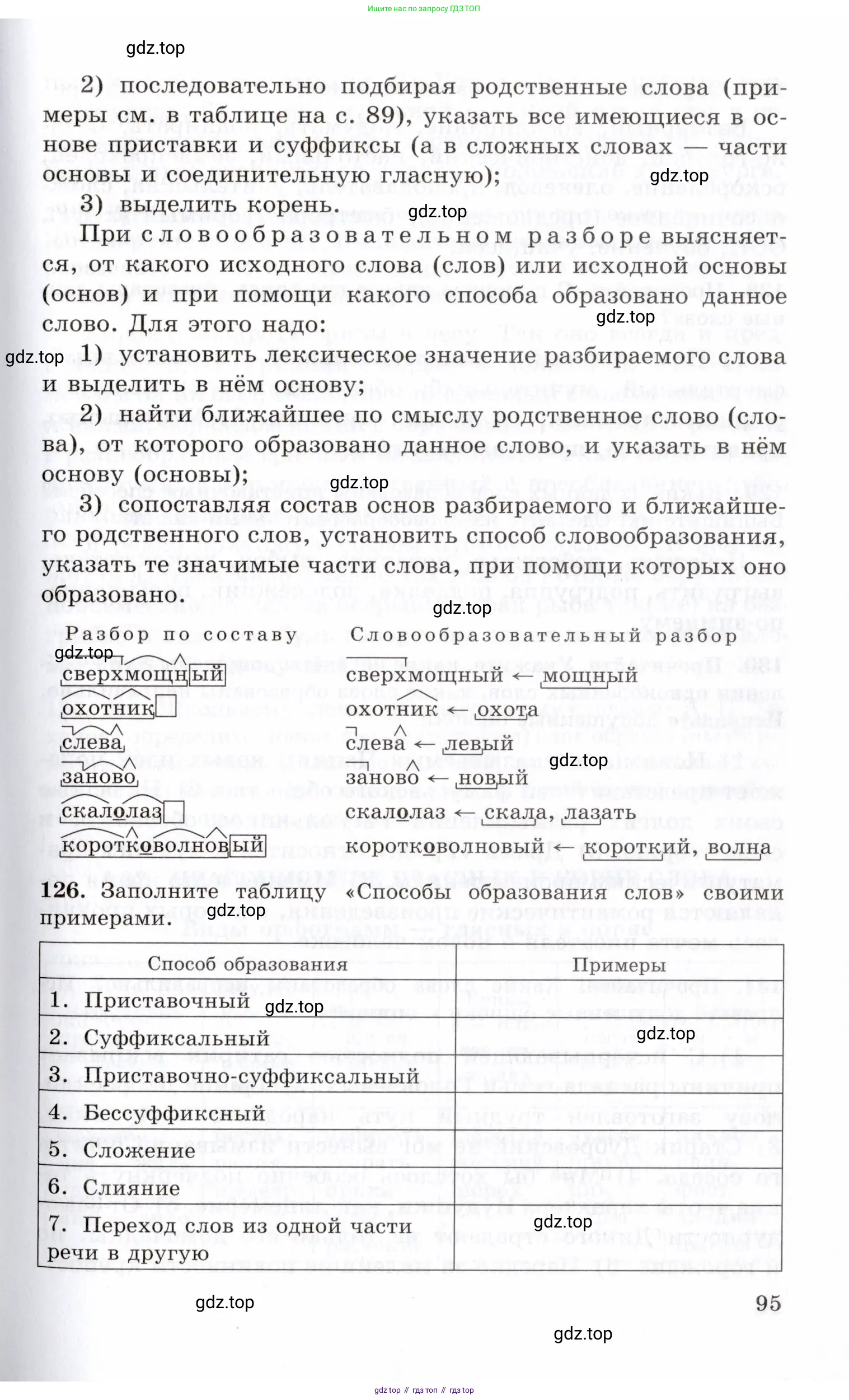 Русский язык, 10-11 класс Учебник, авторы: Греков Василий Фёдорович, Крючков Сергей Ефимович, Чешко Лев Антонович, Николина Наталия Анатольевна, Богданова Галина Александровна, издательство Просвещение, Москва, 2015, бежевого цвета, страница 95