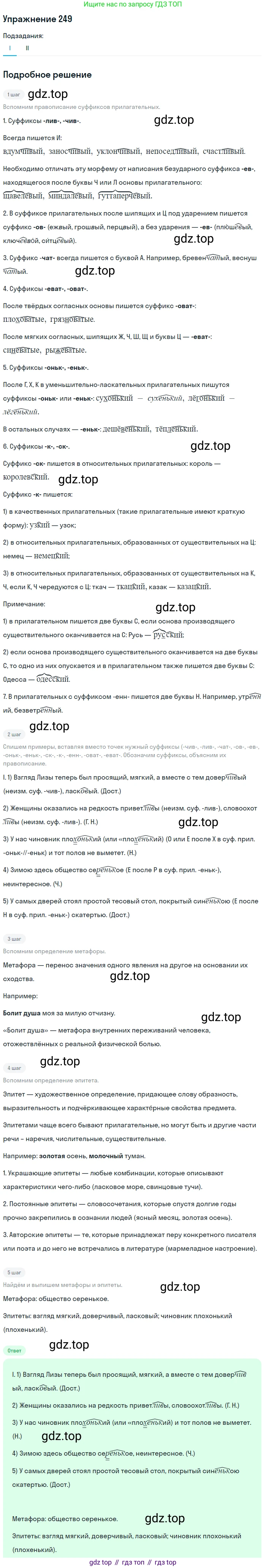 Русский язык, 10-11 класс Учебник, авторы: Греков Василий Фёдорович, Крючков Сергей Ефимович, Чешко Лев Антонович, Николина Наталия Анатольевна, Богданова Галина Александровна, издательство Просвещение, Москва, 2015, бежевого цвета, страница 162, номер 249, Решение 1