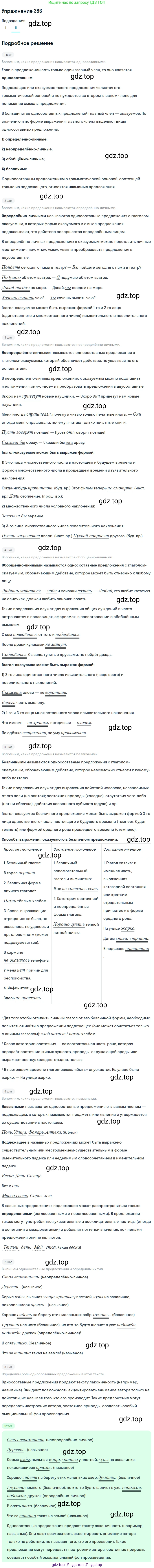 Русский язык, 10-11 класс Учебник, авторы: Греков Василий Фёдорович, Крючков Сергей Ефимович, Чешко Лев Антонович, Николина Наталия Анатольевна, Богданова Галина Александровна, издательство Просвещение, Москва, 2015, бежевого цвета, страница 251, номер 386, Решение 1 (продолжение 2)