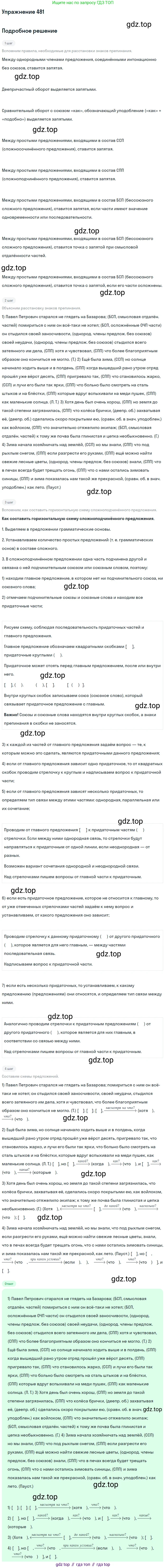 Русский язык, 10-11 класс Учебник, авторы: Греков Василий Фёдорович, Крючков Сергей Ефимович, Чешко Лев Антонович, Николина Наталия Анатольевна, Богданова Галина Александровна, издательство Просвещение, Москва, 2015, бежевого цвета, страница 331, номер 481, Решение 1