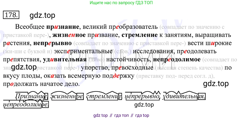 Русский язык, 10-11 класс Учебник, авторы: Греков Василий Фёдорович, Крючков Сергей Ефимович, Чешко Лев Антонович, Николина Наталия Анатольевна, Богданова Галина Александровна, издательство Просвещение, Москва, 2015, бежевого цвета, страница 123, номер 178, Решение 2
