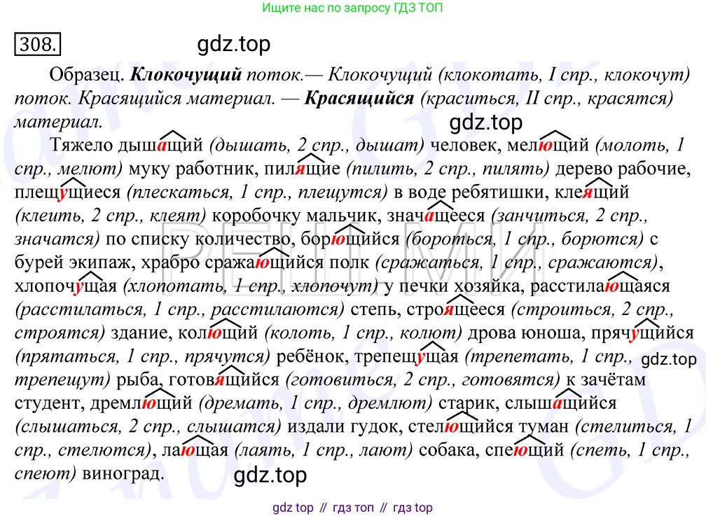 Русский язык, 10-11 класс Учебник, авторы: Греков Василий Фёдорович, Крючков Сергей Ефимович, Чешко Лев Антонович, Николина Наталия Анатольевна, Богданова Галина Александровна, издательство Просвещение, Москва, 2015, бежевого цвета, страница 196, номер 308, Решение 2