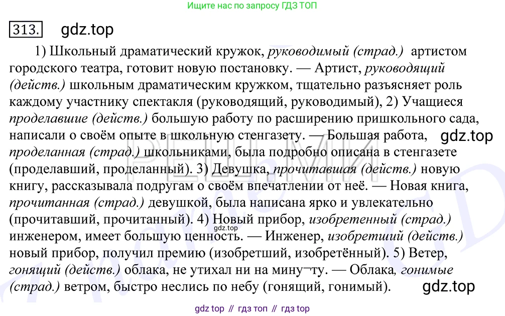 Русский язык, 10-11 класс Учебник, авторы: Греков Василий Фёдорович, Крючков Сергей Ефимович, Чешко Лев Антонович, Николина Наталия Анатольевна, Богданова Галина Александровна, издательство Просвещение, Москва, 2015, бежевого цвета, страница 197, номер 313, Решение 2