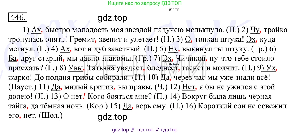 Русский язык, 10-11 класс Учебник, авторы: Греков Василий Фёдорович, Крючков Сергей Ефимович, Чешко Лев Антонович, Николина Наталия Анатольевна, Богданова Галина Александровна, издательство Просвещение, Москва, 2015, бежевого цвета, страница 304, номер 446, Решение 2