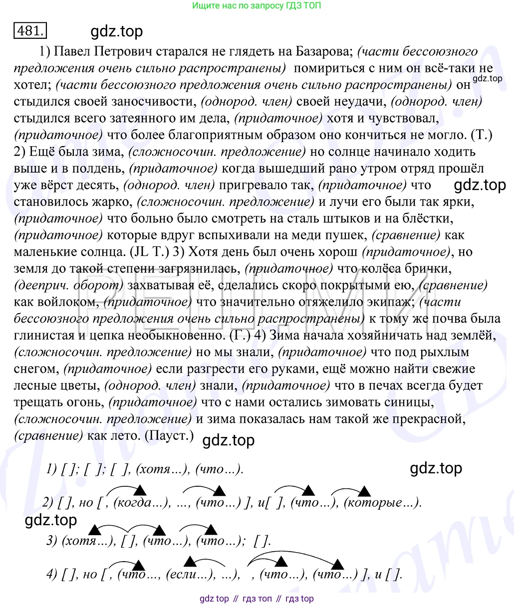 Русский язык, 10-11 класс Учебник, авторы: Греков Василий Фёдорович, Крючков Сергей Ефимович, Чешко Лев Антонович, Николина Наталия Анатольевна, Богданова Галина Александровна, издательство Просвещение, Москва, 2015, бежевого цвета, страница 331, номер 481, Решение 2