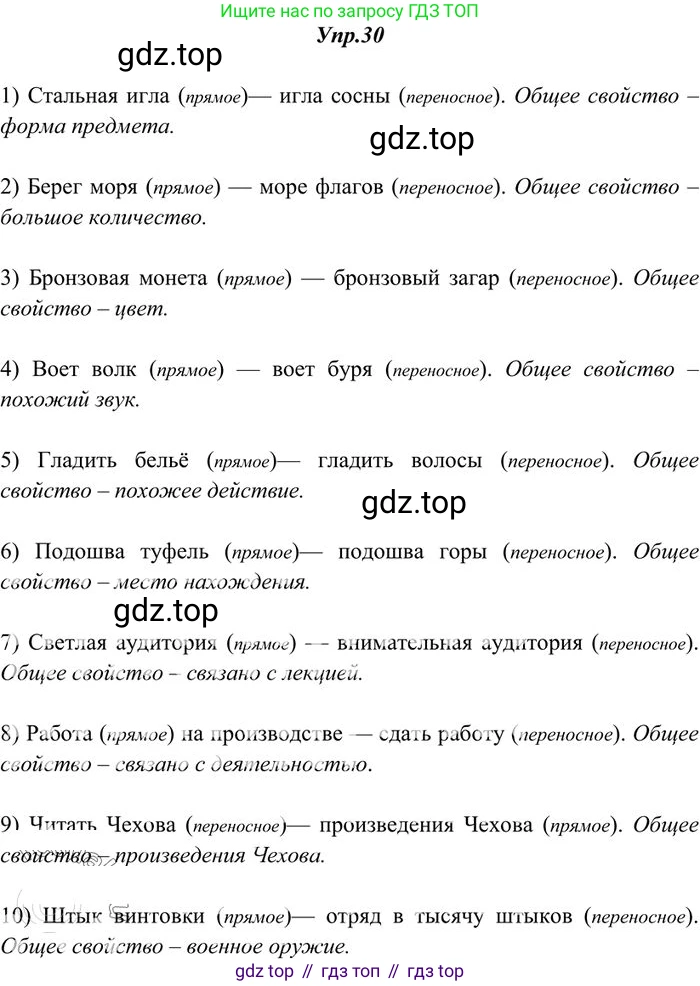 Русский язык, 10-11 класс Учебник, авторы: Греков Василий Фёдорович, Крючков Сергей Ефимович, Чешко Лев Антонович, Николина Наталия Анатольевна, Богданова Галина Александровна, издательство Просвещение, Москва, 2015, бежевого цвета, страница 27, номер 30, Решение 3