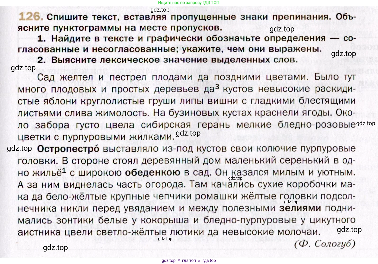 Русский язык, 10 класс Учебник, автор: Гусарова Ирина Васильевна, издательство Просвещение, Москва, 2021, коричневого цвета, Часть 3, страница 209, номер 126, Условие