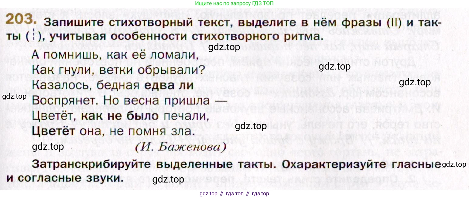 Русский язык, 10 класс Учебник, автор: Гусарова Ирина Васильевна, издательство Просвещение, Москва, 2021, коричневого цвета, Часть 5, страница 317, номер 203, Условие