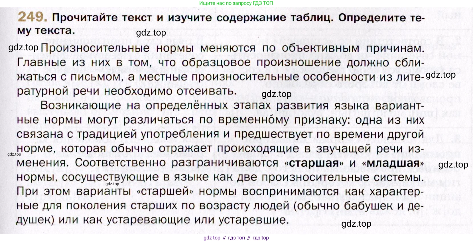 Русский язык, 10 класс Учебник, автор: Гусарова Ирина Васильевна, издательство Просвещение, Москва, 2021, коричневого цвета, Часть 5, страница 347, номер 249, Условие