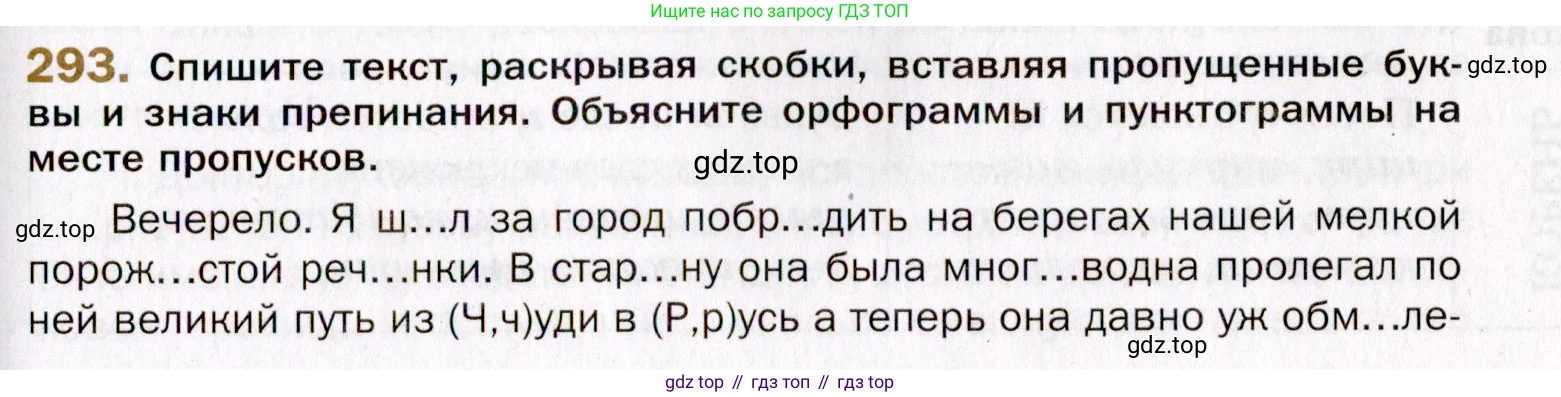 Русский язык, 10 класс Учебник, автор: Гусарова Ирина Васильевна, издательство Просвещение, Москва, 2021, коричневого цвета, Часть 6, страница 417, номер 293, Условие