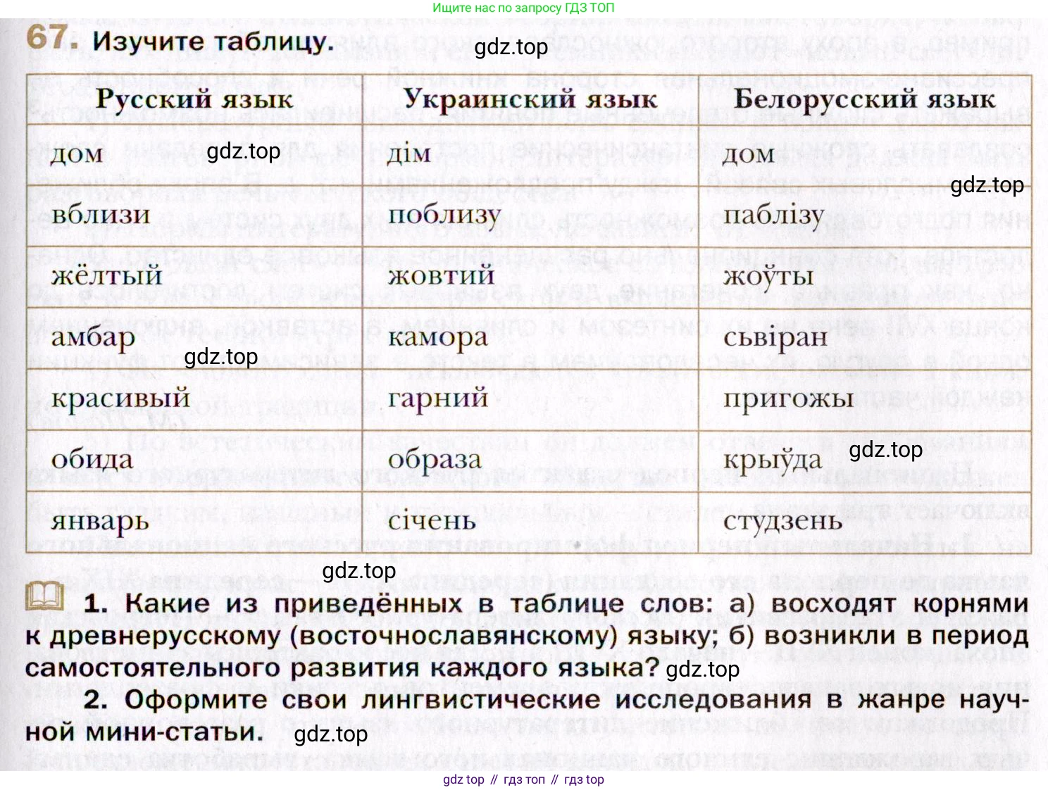 Русский язык, 10 класс Учебник, автор: Гусарова Ирина Васильевна, издательство Просвещение, Москва, 2021, коричневого цвета, Часть 2, страница 99, номер 67, Условие