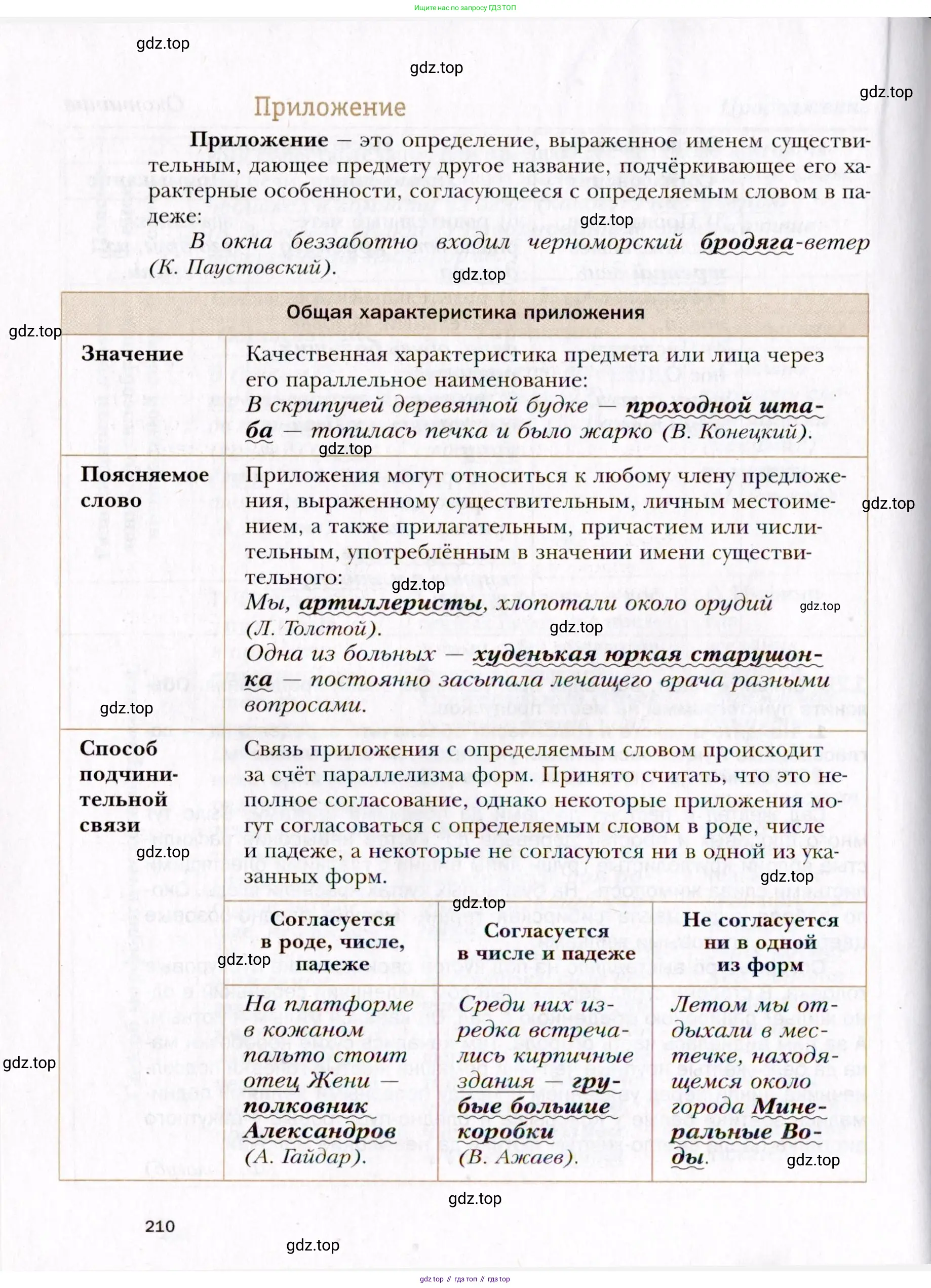 Русский язык, 10 класс Учебник, автор: Гусарова Ирина Васильевна, издательство Просвещение, Москва, 2021, коричневого цвета, страница 210