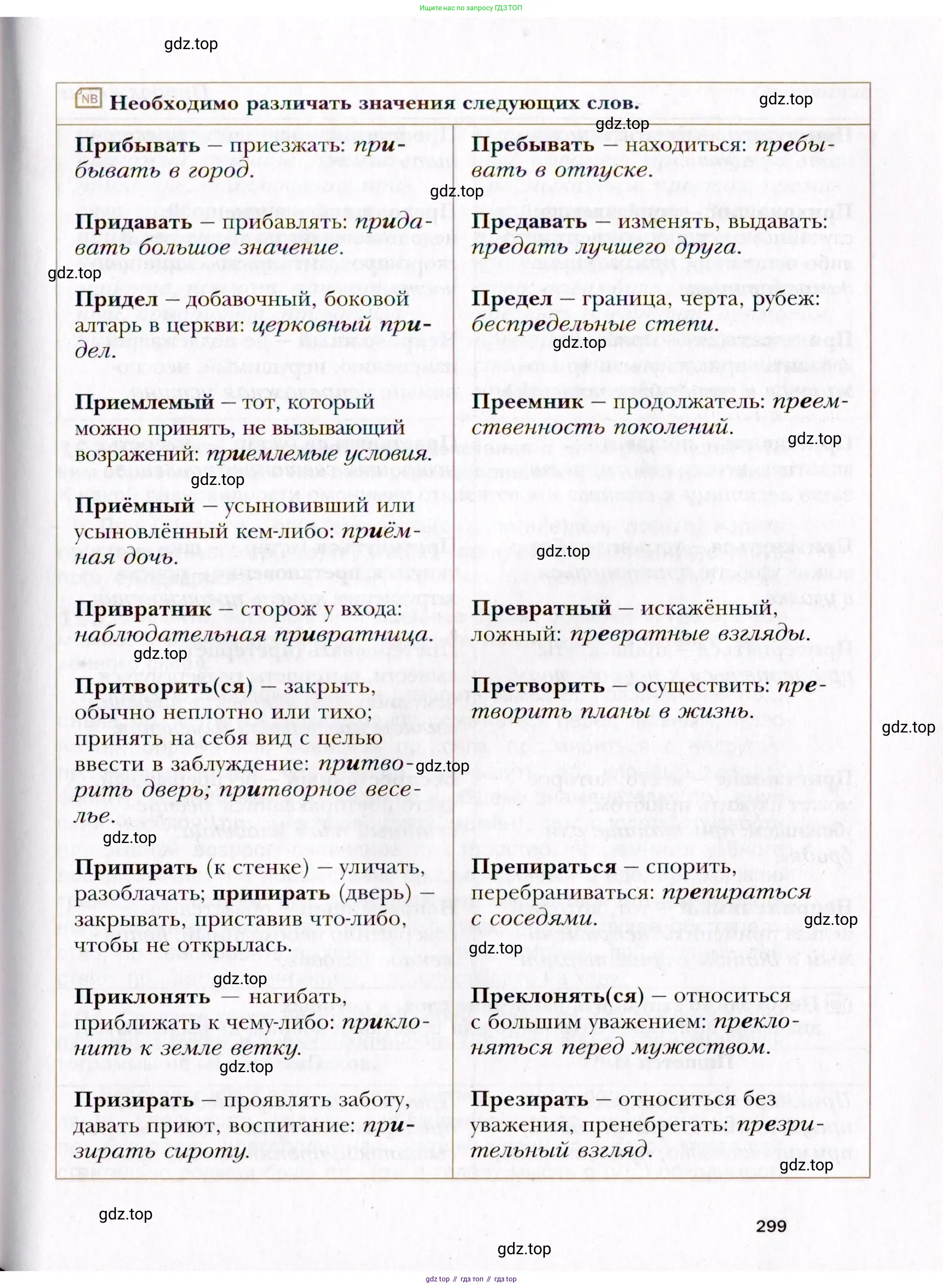 Русский язык, 10 класс Учебник, автор: Гусарова Ирина Васильевна, издательство Просвещение, Москва, 2021, коричневого цвета, страница 299