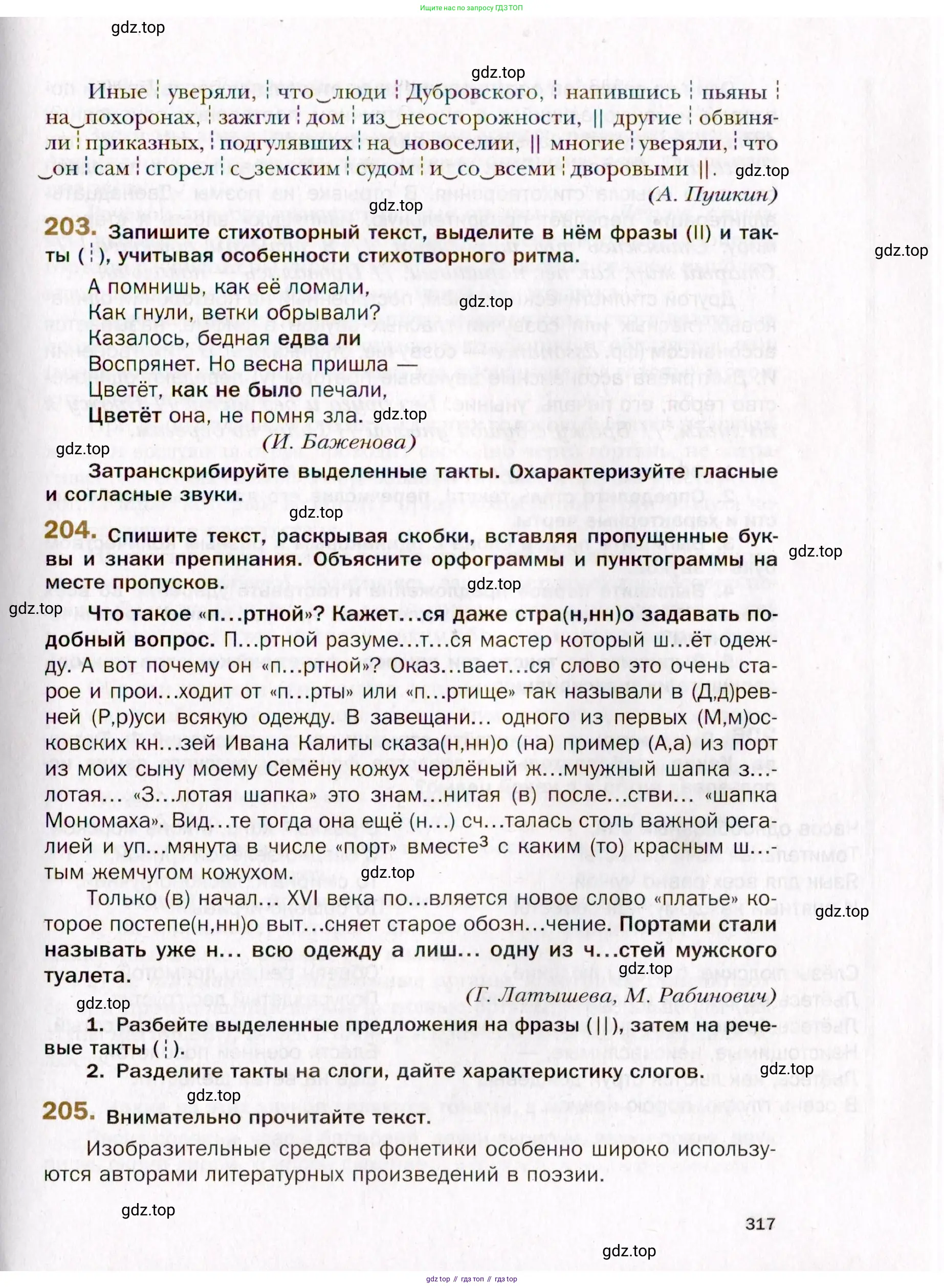 Русский язык, 10 класс Учебник, автор: Гусарова Ирина Васильевна, издательство Просвещение, Москва, 2021, коричневого цвета, Часть 5, страница 317