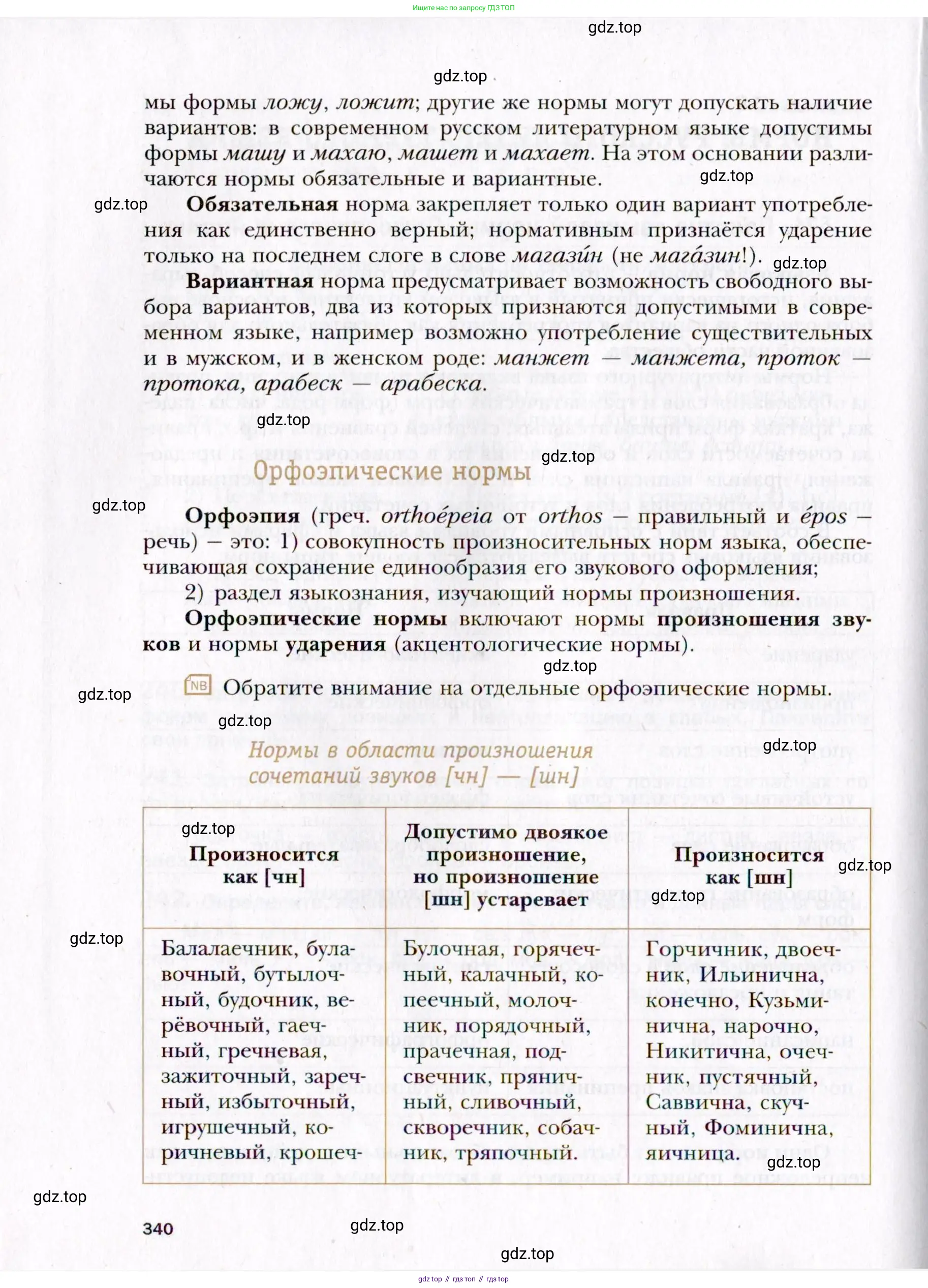 Русский язык, 10 класс Учебник, автор: Гусарова Ирина Васильевна, издательство Просвещение, Москва, 2021, коричневого цвета, страница 340