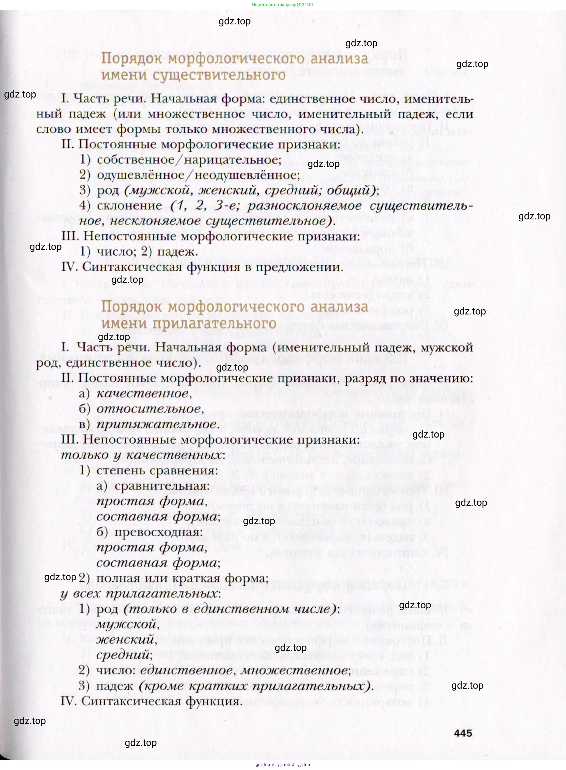 Русский язык, 10 класс Учебник, автор: Гусарова Ирина Васильевна, издательство Просвещение, Москва, 2021, коричневого цвета, страница 445