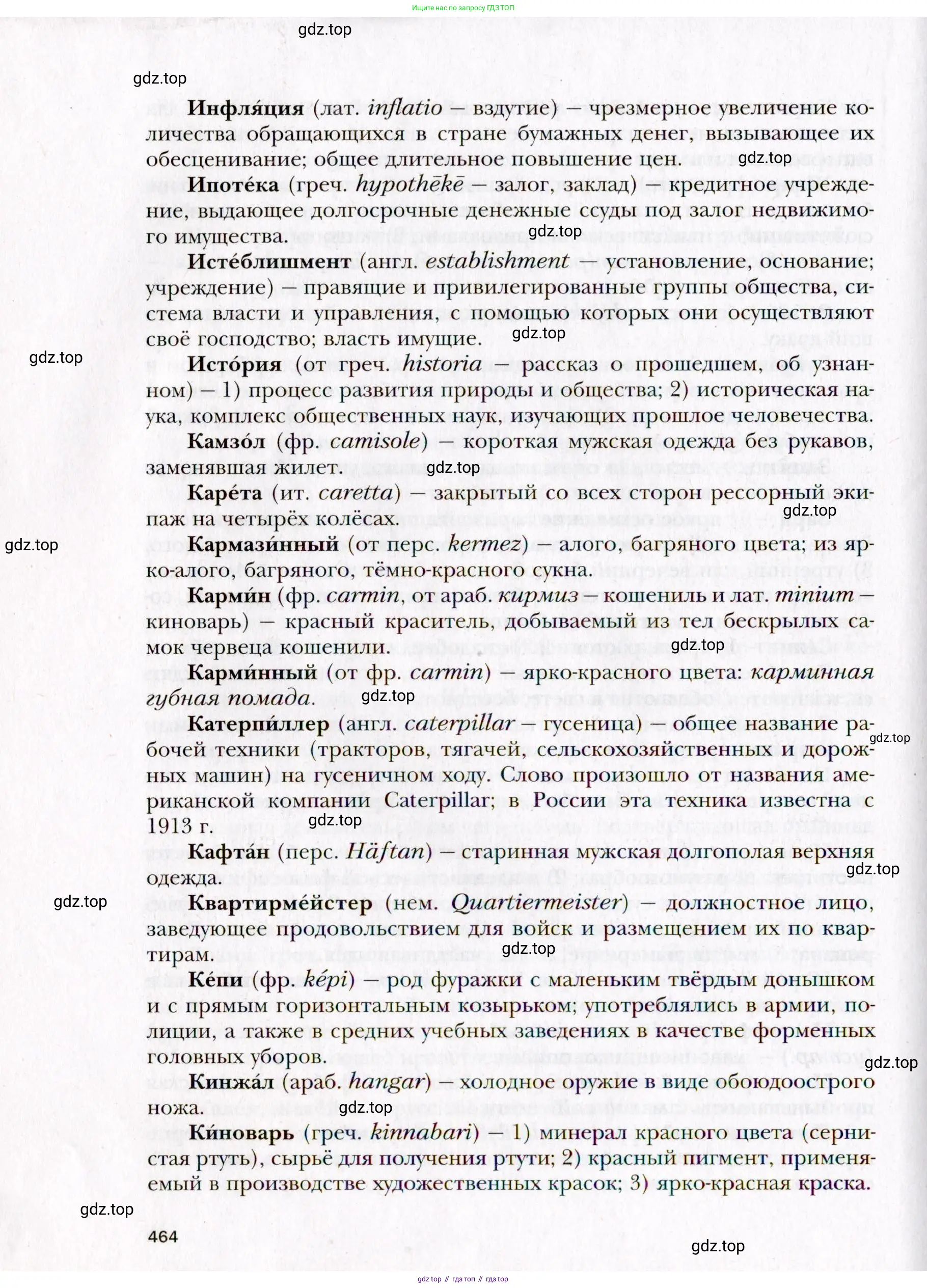 Русский язык, 10 класс Учебник, автор: Гусарова Ирина Васильевна, издательство Просвещение, Москва, 2021, коричневого цвета, страница 464