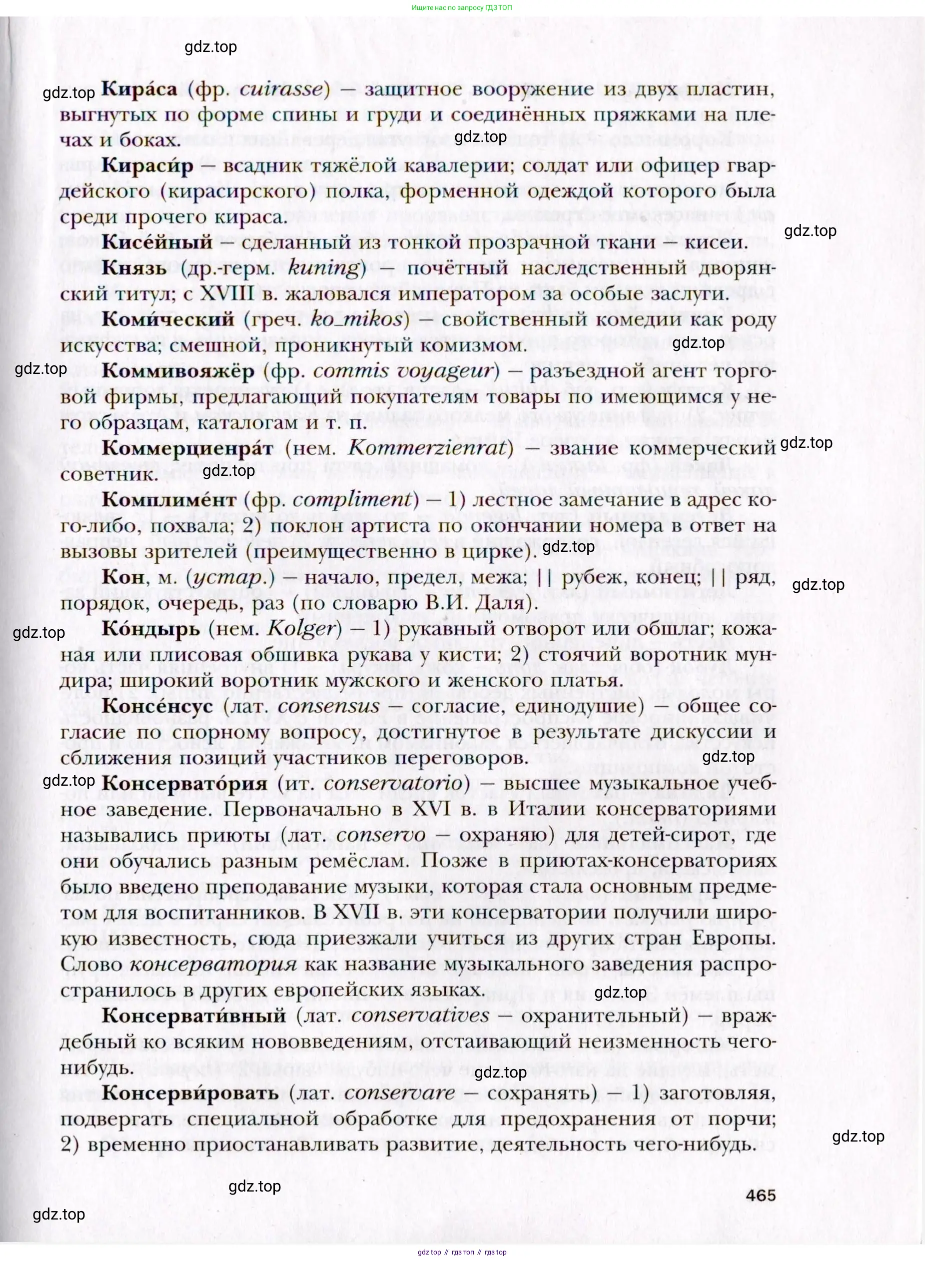 Русский язык, 10 класс Учебник, автор: Гусарова Ирина Васильевна, издательство Просвещение, Москва, 2021, коричневого цвета, страница 465