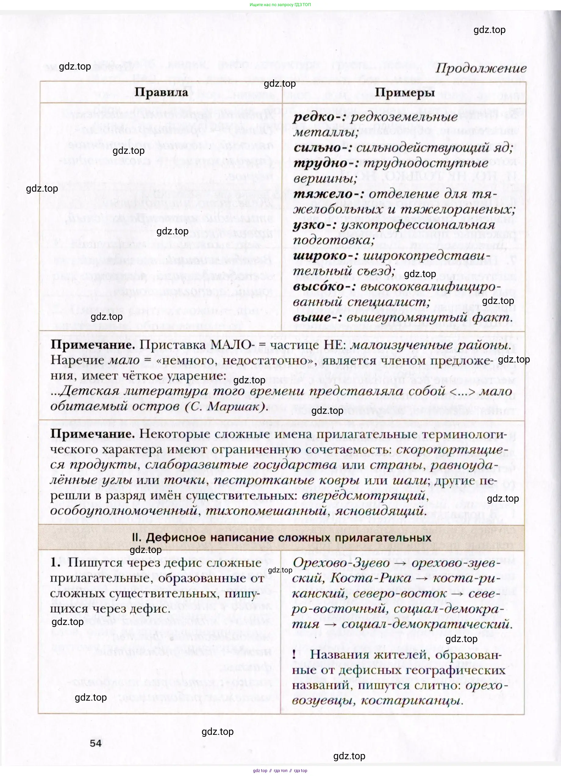 Русский язык, 10 класс Учебник, автор: Гусарова Ирина Васильевна, издательство Просвещение, Москва, 2021, коричневого цвета, страница 54
