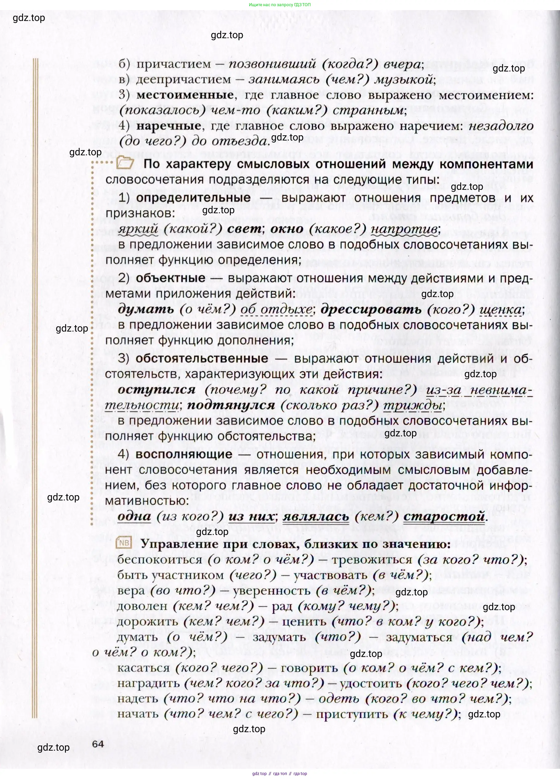 Русский язык, 10 класс Учебник, автор: Гусарова Ирина Васильевна, издательство Просвещение, Москва, 2021, коричневого цвета, страница 64