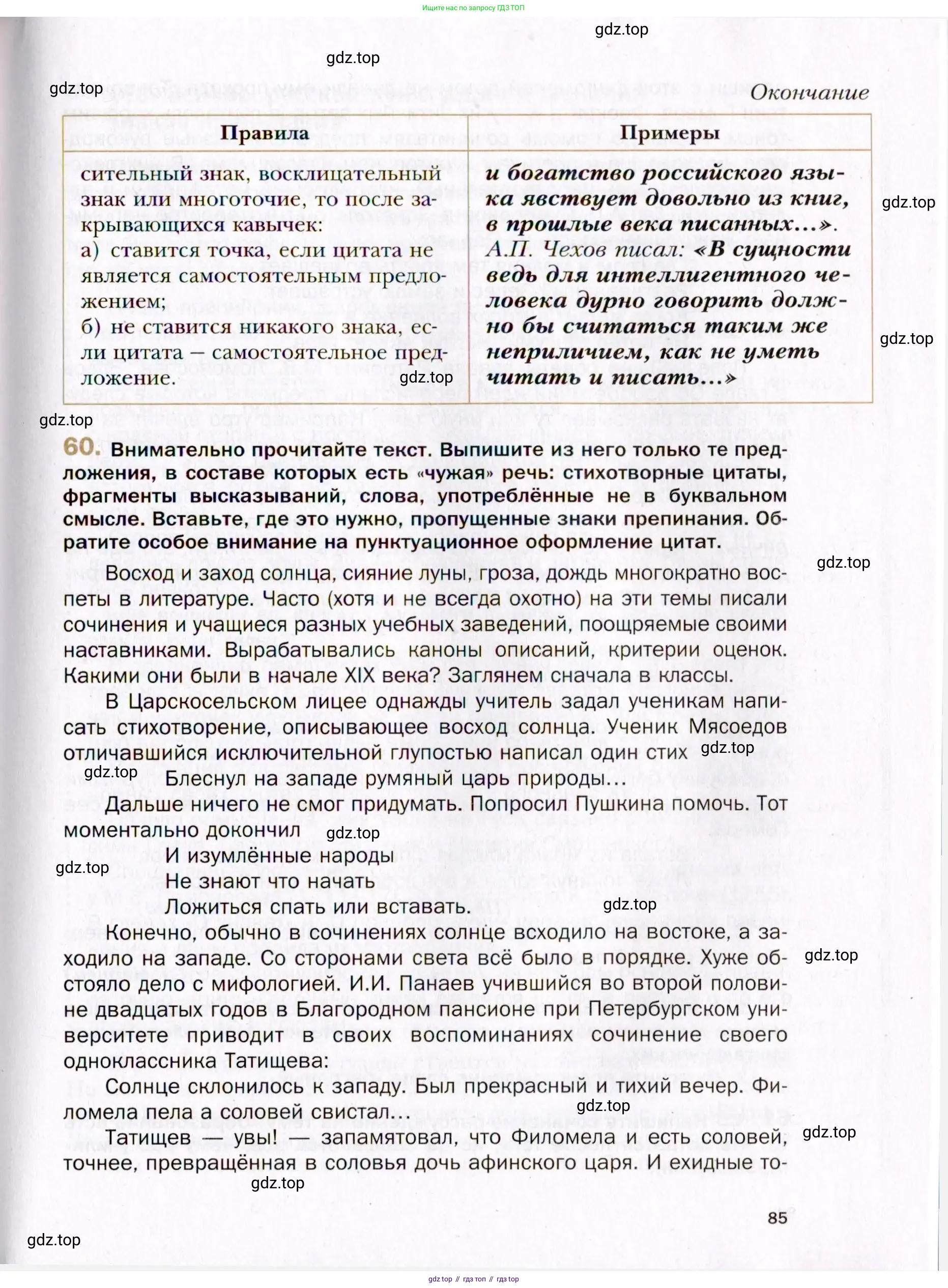 Русский язык, 10 класс Учебник, автор: Гусарова Ирина Васильевна, издательство Просвещение, Москва, 2021, коричневого цвета, Часть 1, страница 85