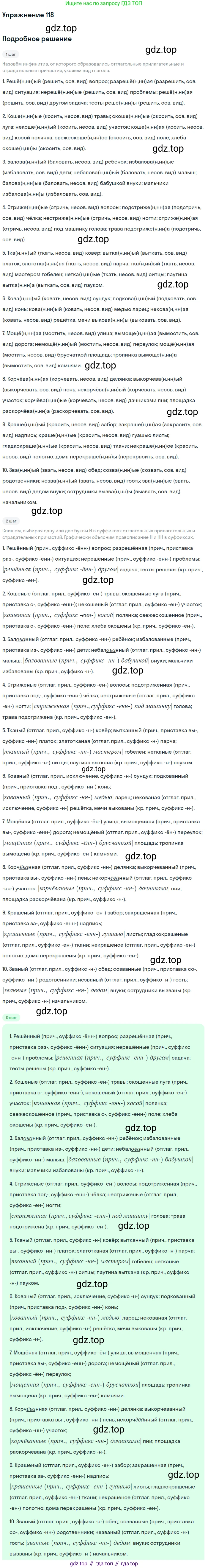 Русский язык, 10 класс Учебник, автор: Гусарова Ирина Васильевна, издательство Просвещение, Москва, 2021, коричневого цвета, Часть 3, страница 199, номер 118, Решение 1