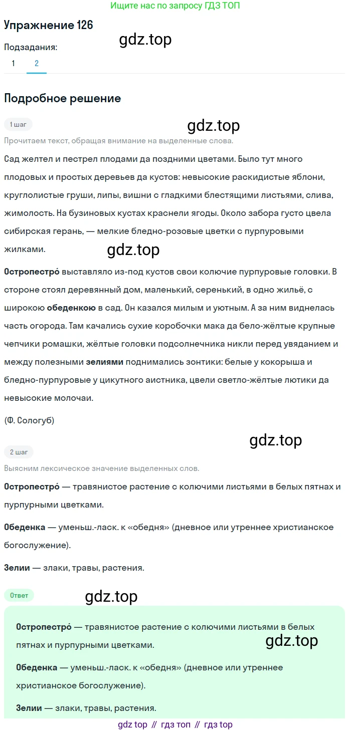 Русский язык, 10 класс Учебник, автор: Гусарова Ирина Васильевна, издательство Просвещение, Москва, 2021, коричневого цвета, Часть 3, страница 209, номер 126, Решение 1 (продолжение 2)