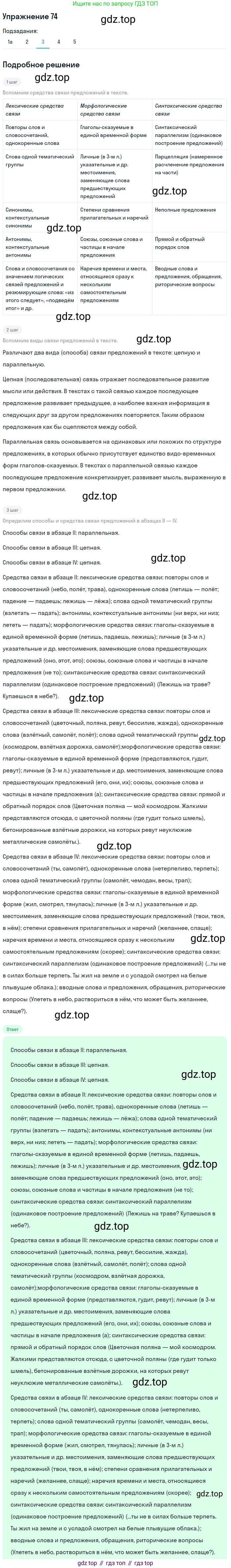 Русский язык, 10 класс Учебник, автор: Гусарова Ирина Васильевна, издательство Просвещение, Москва, 2021, коричневого цвета, Часть 2, страница 111, номер 74, Решение 1 (продолжение 4)