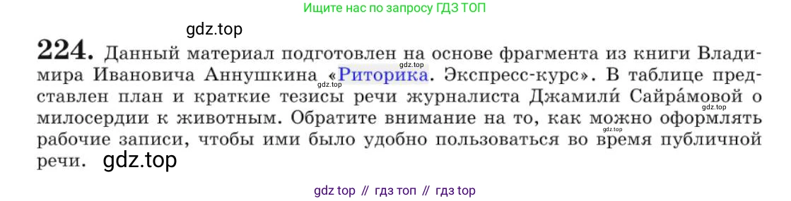 Русский язык, 10 класс Учебник, авторы: Львова Светлана Ивановна, Львов Валентин Витальевич, издательство Мнемозина, Москва, 2019, страница 265, номер 224, Условие