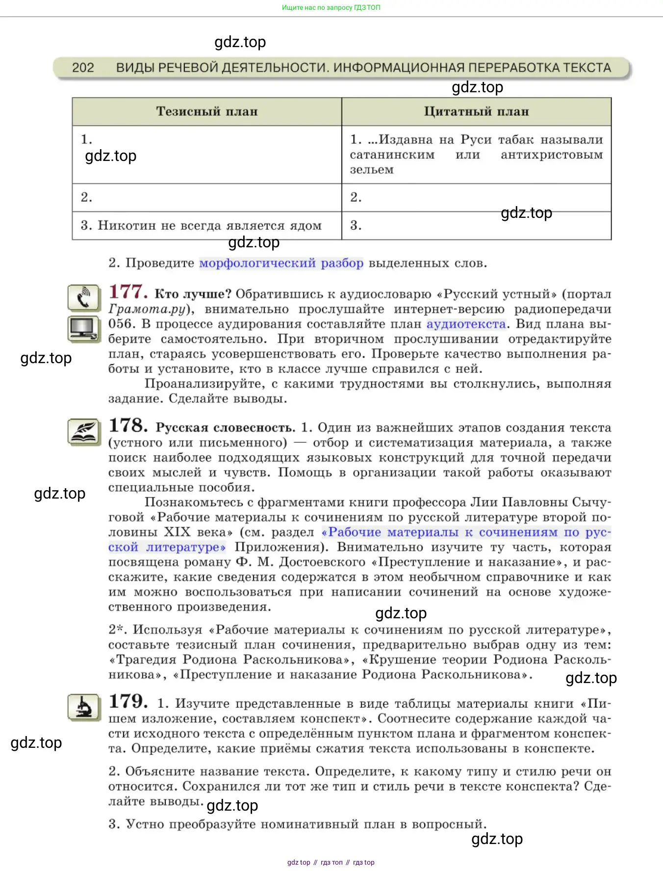 Русский язык, 10 класс Учебник, авторы: Львова Светлана Ивановна, Львов Валентин Витальевич, издательство Мнемозина, Москва, 2019, страница 202
