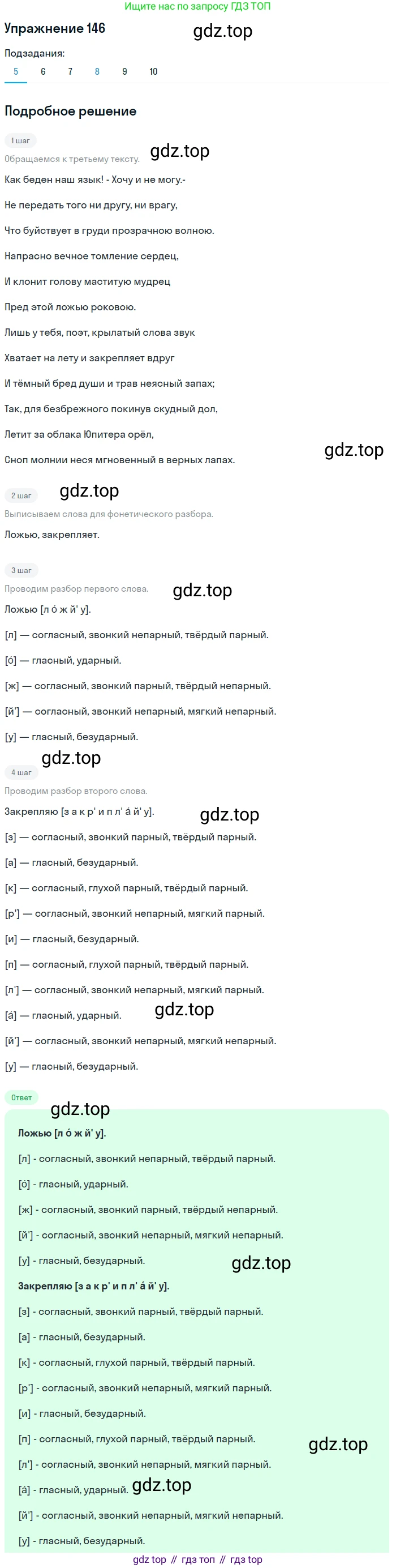 Русский язык, 10 класс Учебник, авторы: Львова Светлана Ивановна, Львов Валентин Витальевич, издательство Мнемозина, Москва, 2019, страница 167, номер 146, Решение (продолжение 2)