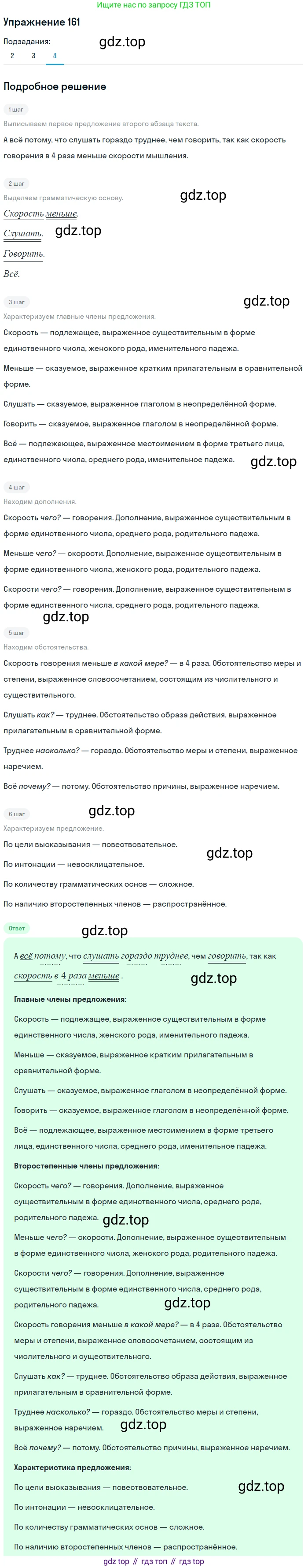 Русский язык, 10 класс Учебник, авторы: Львова Светлана Ивановна, Львов Валентин Витальевич, издательство Мнемозина, Москва, 2019, страница 185, номер 161, Решение (продолжение 4)