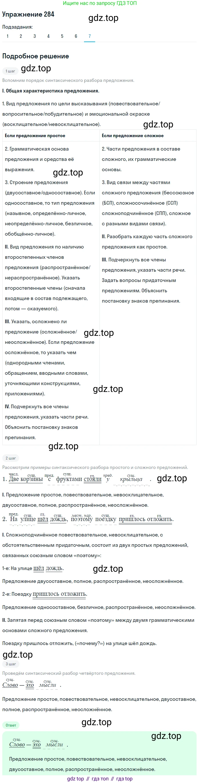 Русский язык, 10 класс Учебник, авторы: Львова Светлана Ивановна, Львов Валентин Витальевич, издательство Мнемозина, Москва, 2019, страница 317, номер 284, Решение (продолжение 7)