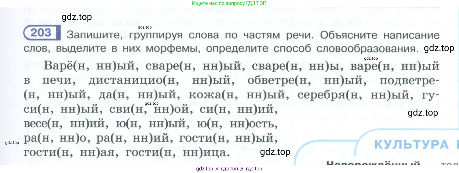 ГДЗ Русский язык, 10-11 класс Учебник, авторы: Рыбченкова Лидия Макаровна, Александрова Ольга Макаровна, Нарушевич Андрей Георгиевич, Голубева Ирина Валериевна, Гостева Юлия Николаевна, Григорьев Андрей Владимирович, Добротина Ирина Нургаиновна, Кузина Анна Николаевна, Власенков Александр Иванович, издательство Просвещение, Москва, 2019, страница 97, номер 203, Условие 2023