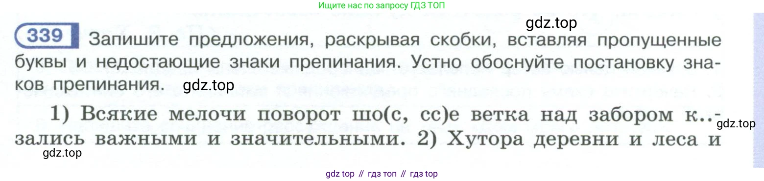 ГДЗ Русский язык, 10-11 класс Учебник, авторы: Рыбченкова Лидия Макаровна, Александрова Ольга Макаровна, Нарушевич Андрей Георгиевич, Голубева Ирина Валериевна, Гостева Юлия Николаевна, Григорьев Андрей Владимирович, Добротина Ирина Нургаиновна, Кузина Анна Николаевна, Власенков Александр Иванович, издательство Просвещение, Москва, 2019, страница 165, номер 339, Условие 2023