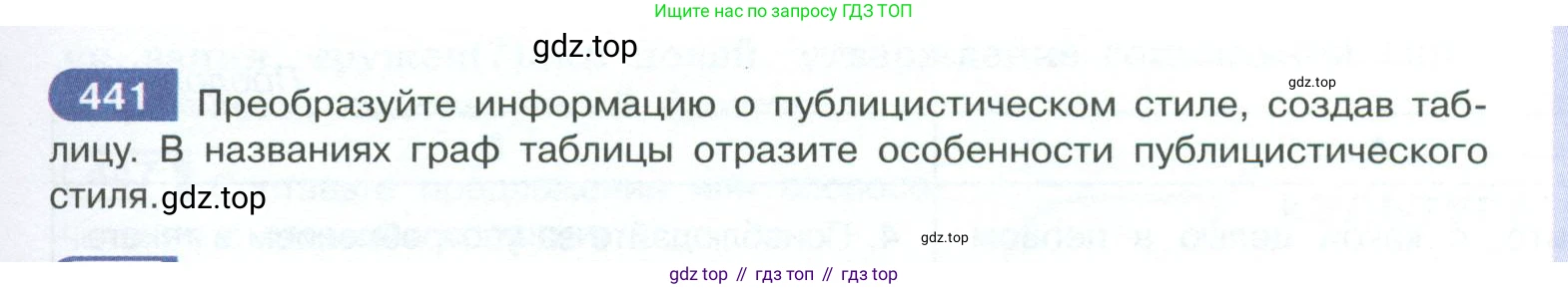 ГДЗ Русский язык, 10-11 класс Учебник, авторы: Рыбченкова Лидия Макаровна, Александрова Ольга Макаровна, Нарушевич Андрей Георгиевич, Голубева Ирина Валериевна, Гостева Юлия Николаевна, Григорьев Андрей Владимирович, Добротина Ирина Нургаиновна, Кузина Анна Николаевна, Власенков Александр Иванович, издательство Просвещение, Москва, 2019, страница 217, номер 441, Условие 2023