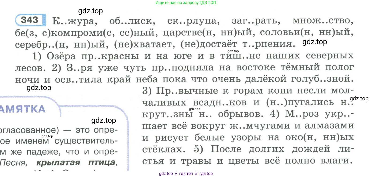 ГДЗ Русский язык, 10-11 класс Учебник, авторы: Рыбченкова Лидия Макаровна, Александрова Ольга Макаровна, Нарушевич Андрей Георгиевич, Голубева Ирина Валериевна, Гостева Юлия Николаевна, Григорьев Андрей Владимирович, Добротина Ирина Нургаиновна, Кузина Анна Николаевна, Власенков Александр Иванович, издательство Просвещение, Москва, 2019, страница 168, номер 343, Условие 2019-2022