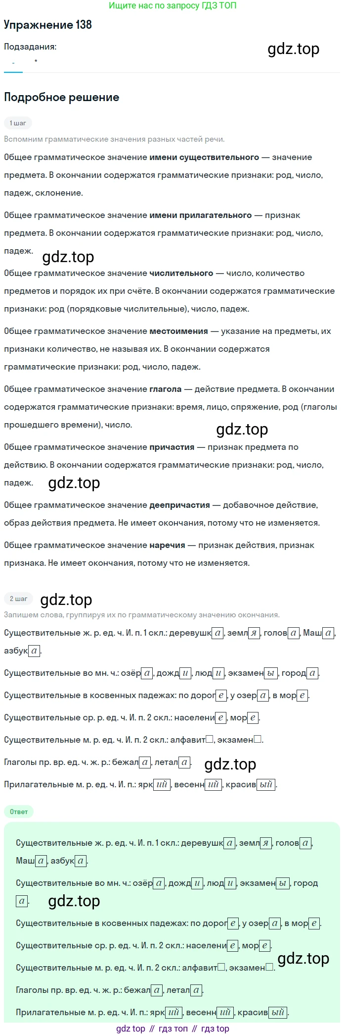 ГДЗ Русский язык, 10-11 класс Учебник, авторы: Рыбченкова Лидия Макаровна, Александрова Ольга Макаровна, Нарушевич Андрей Георгиевич, Голубева Ирина Валериевна, Гостева Юлия Николаевна, Григорьев Андрей Владимирович, Добротина Ирина Нургаиновна, Кузина Анна Николаевна, Власенков Александр Иванович, издательство Просвещение, Москва, 2019, страница 76, номер 138, Решение 2019-2022 (продолжение 2)