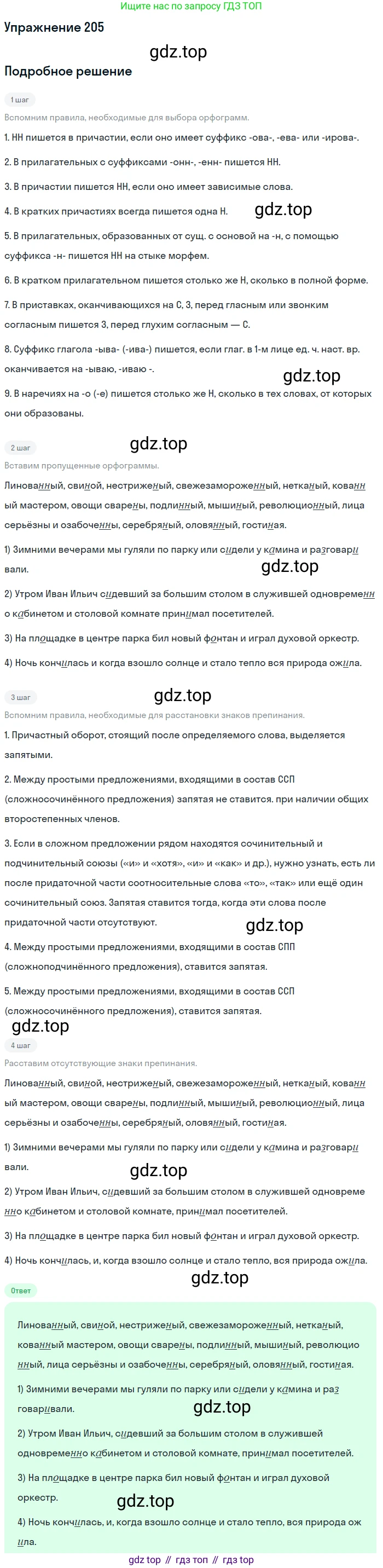 ГДЗ Русский язык, 10-11 класс Учебник, авторы: Рыбченкова Лидия Макаровна, Александрова Ольга Макаровна, Нарушевич Андрей Георгиевич, Голубева Ирина Валериевна, Гостева Юлия Николаевна, Григорьев Андрей Владимирович, Добротина Ирина Нургаиновна, Кузина Анна Николаевна, Власенков Александр Иванович, издательство Просвещение, Москва, 2019, страница 98, номер 205, Решение 2019-2022