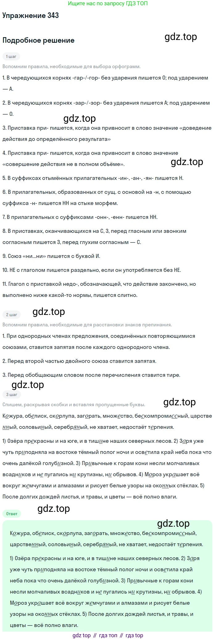 ГДЗ Русский язык, 10-11 класс Учебник, авторы: Рыбченкова Лидия Макаровна, Александрова Ольга Макаровна, Нарушевич Андрей Георгиевич, Голубева Ирина Валериевна, Гостева Юлия Николаевна, Григорьев Андрей Владимирович, Добротина Ирина Нургаиновна, Кузина Анна Николаевна, Власенков Александр Иванович, издательство Просвещение, Москва, 2019, страница 168, номер 343, Решение 2019-2022