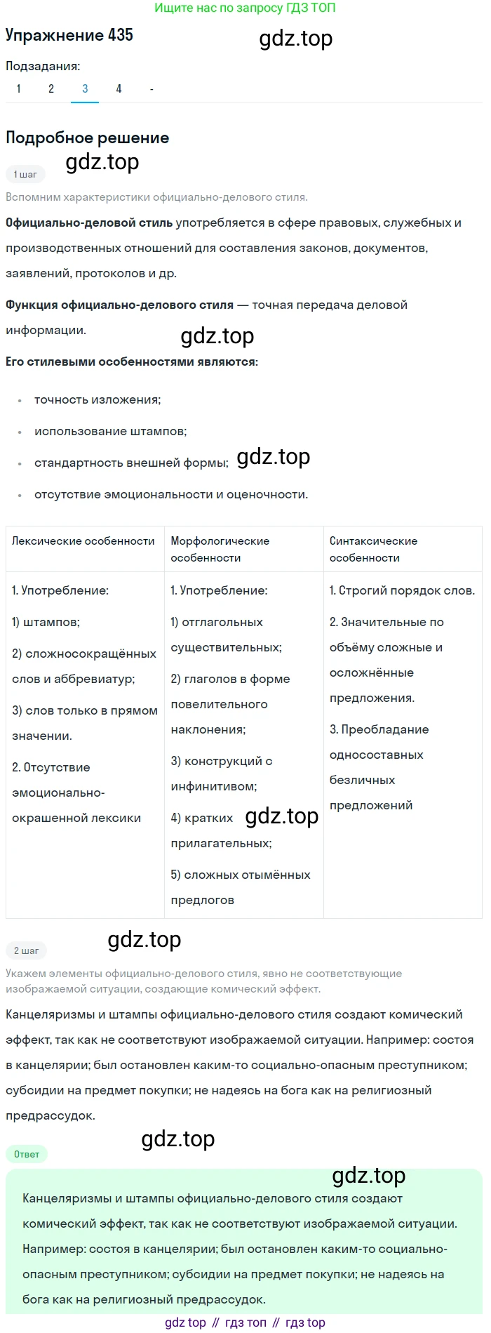 ГДЗ Русский язык, 10-11 класс Учебник, авторы: Рыбченкова Лидия Макаровна, Александрова Ольга Макаровна, Нарушевич Андрей Георгиевич, Голубева Ирина Валериевна, Гостева Юлия Николаевна, Григорьев Андрей Владимирович, Добротина Ирина Нургаиновна, Кузина Анна Николаевна, Власенков Александр Иванович, издательство Просвещение, Москва, 2019, страница 212, номер 435, Решение 2019-2022 (продолжение 3)