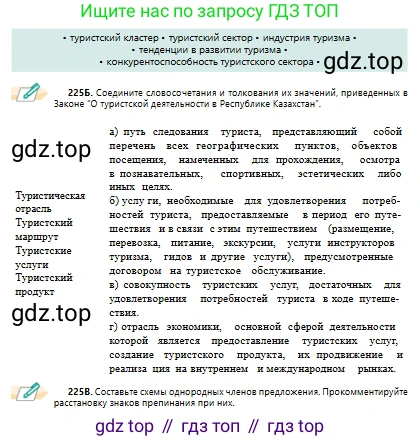 Русский язык, 10 класс Учебник, авторы: Сабитова Зинаида Какбаевна, Алтынбекова Ольга Баймухановна, издательство Мектеп, Алматы, 2019, оранжевого цвета, страница 141, номер 225, Условие (продолжение 2)