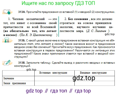 Русский язык, 10 класс Учебник, авторы: Сабитова Зинаида Какбаевна, Алтынбекова Ольга Баймухановна, издательство Мектеп, Алматы, 2019, оранжевого цвета, страница 195, номер 313, Условие